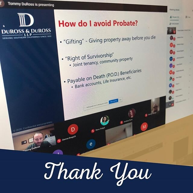 Thank you to all the attendees who joined our evening webinar online and over the phone. We hope you found the information helpful. We loved answering all those great questions last night. We will follow up with the online form for next steps. If you