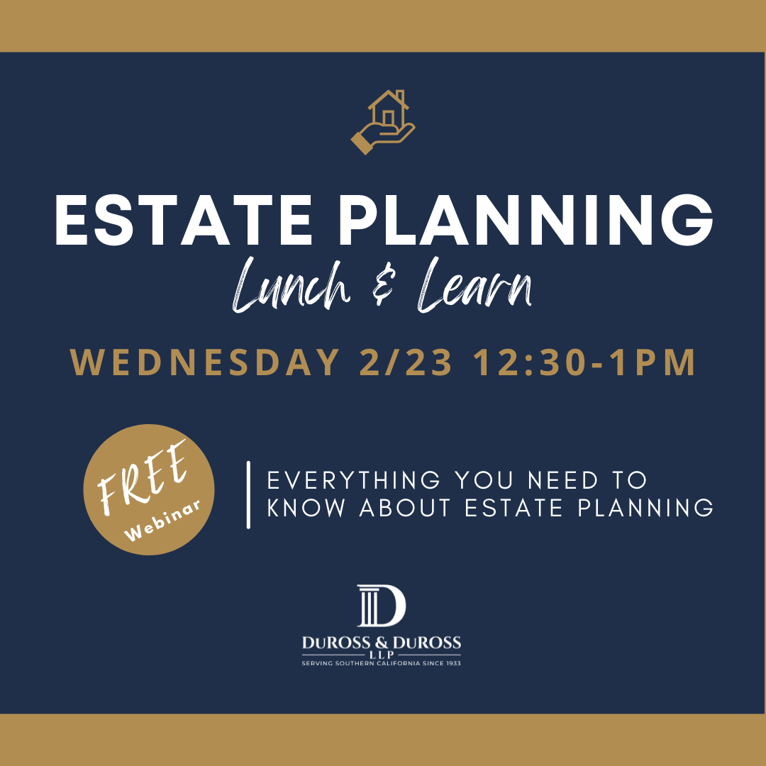 Free Webinar: Estate Planning Lunch &amp; Learn (Feb 23)