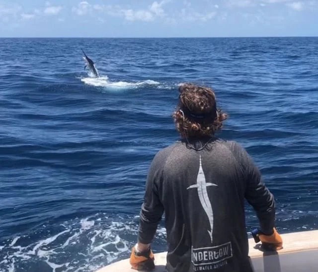 grey UPF50+ long sleeve fishing shirt…..