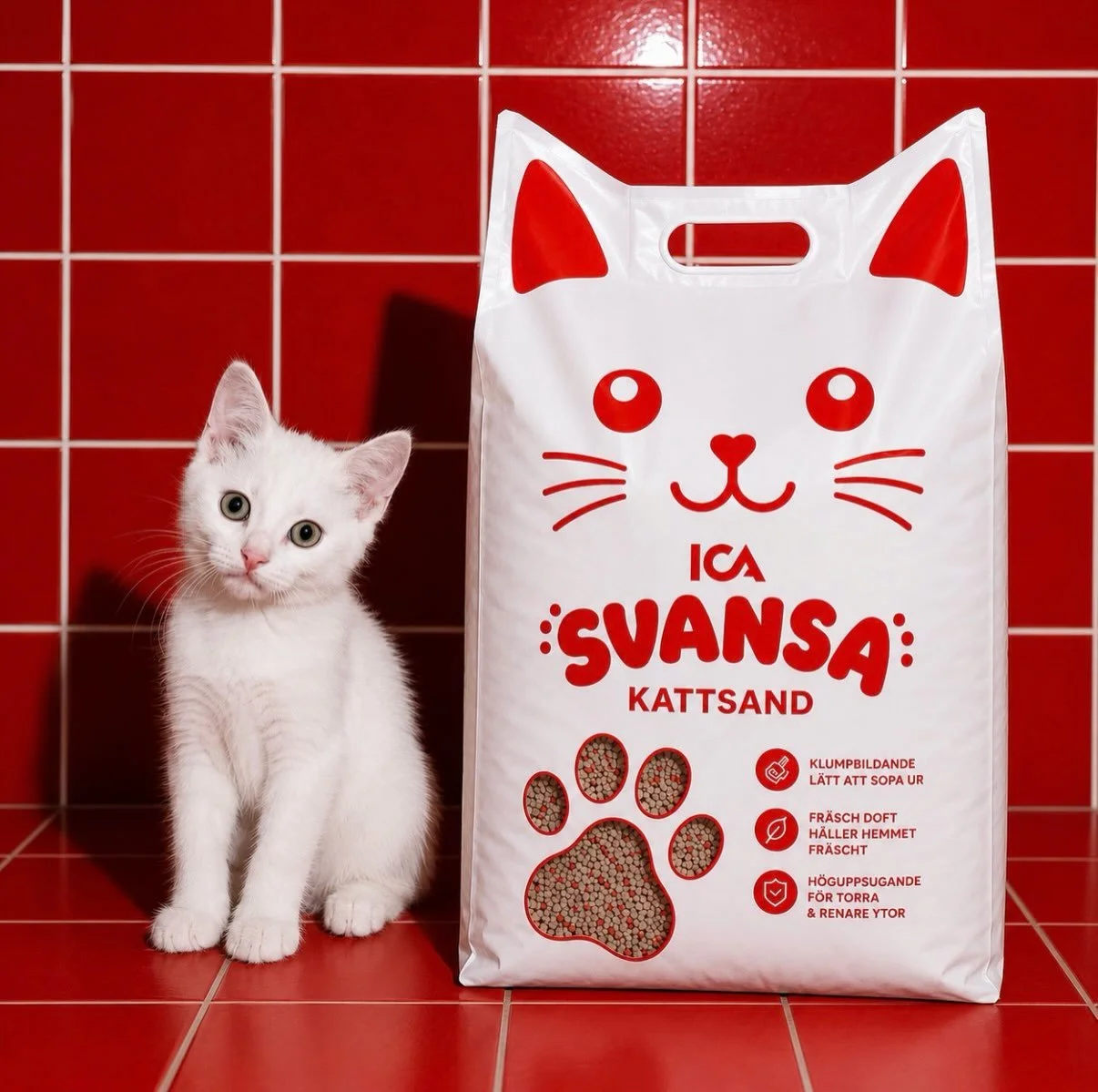 Jag har tv&aring; burmakatter. Och varje g&aring;ng vi k&ouml;per kattsand t&auml;nker jag samma sak. Varf&ouml;r ser alla kattsandsf&ouml;rpackningar s&aring; tr&aring;kiga ut?

Det &auml;r trots allt en produkt som st&aring;r hemma hos miljontals k