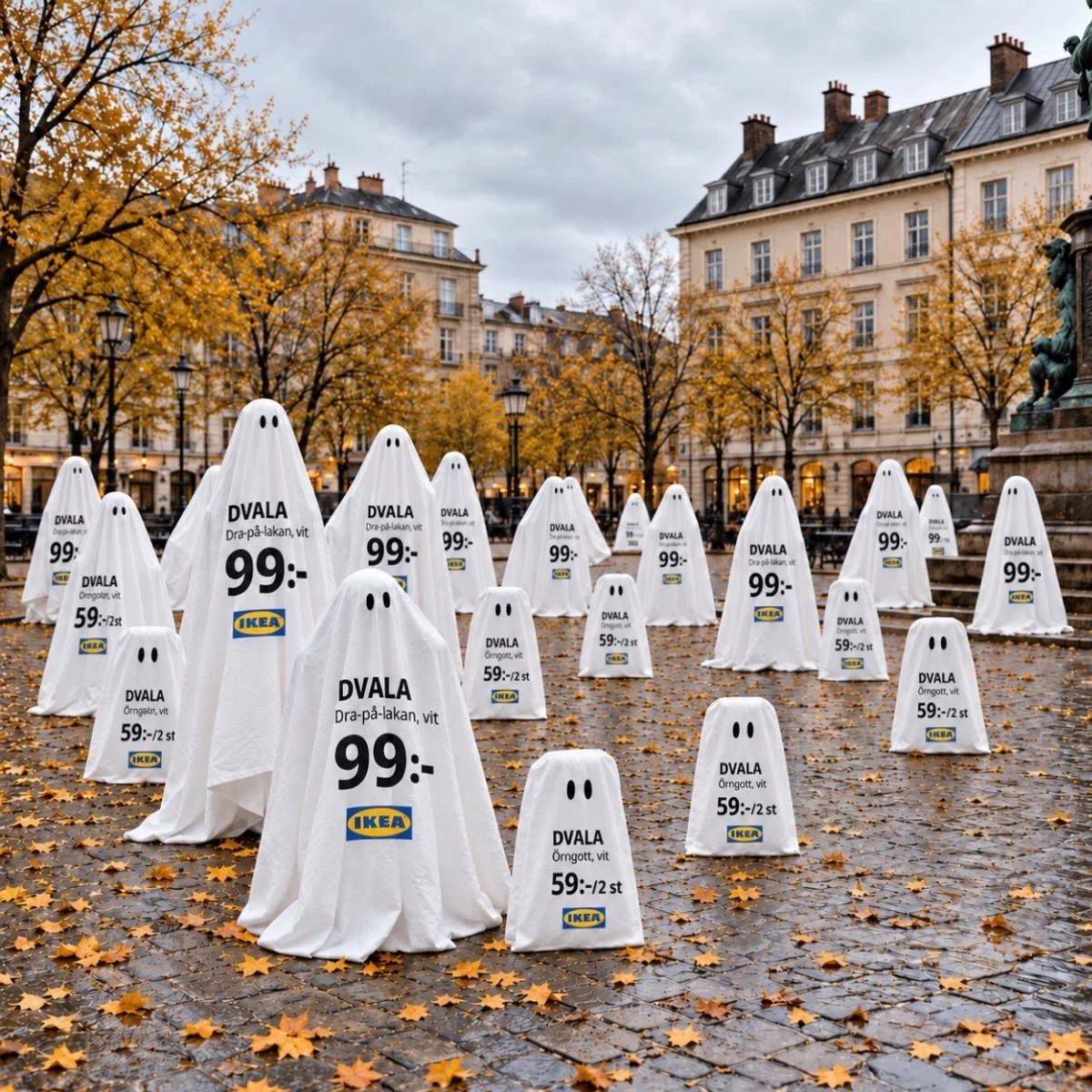 T&auml;nk om IKEA:s lakan fick sp&ouml;ka p&aring; stan? 👻

Jag blev s&aring; taggad av installationen med Pink Umbrella p&aring; Mall of Scandinavia. D&auml;r h&auml;nger en massa av de paraplyer som jag och Lindex har gjort tillsammans. M&auml;nni