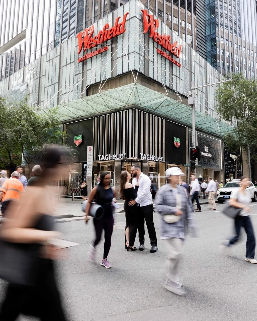 Sydney CBD. Movement, noise, people rushing past &mdash; and right in the middle of it, just two people in their own world.

I love shooting in places like this because the city gives you energy you can&rsquo;t fake. The motion blur, the architecture