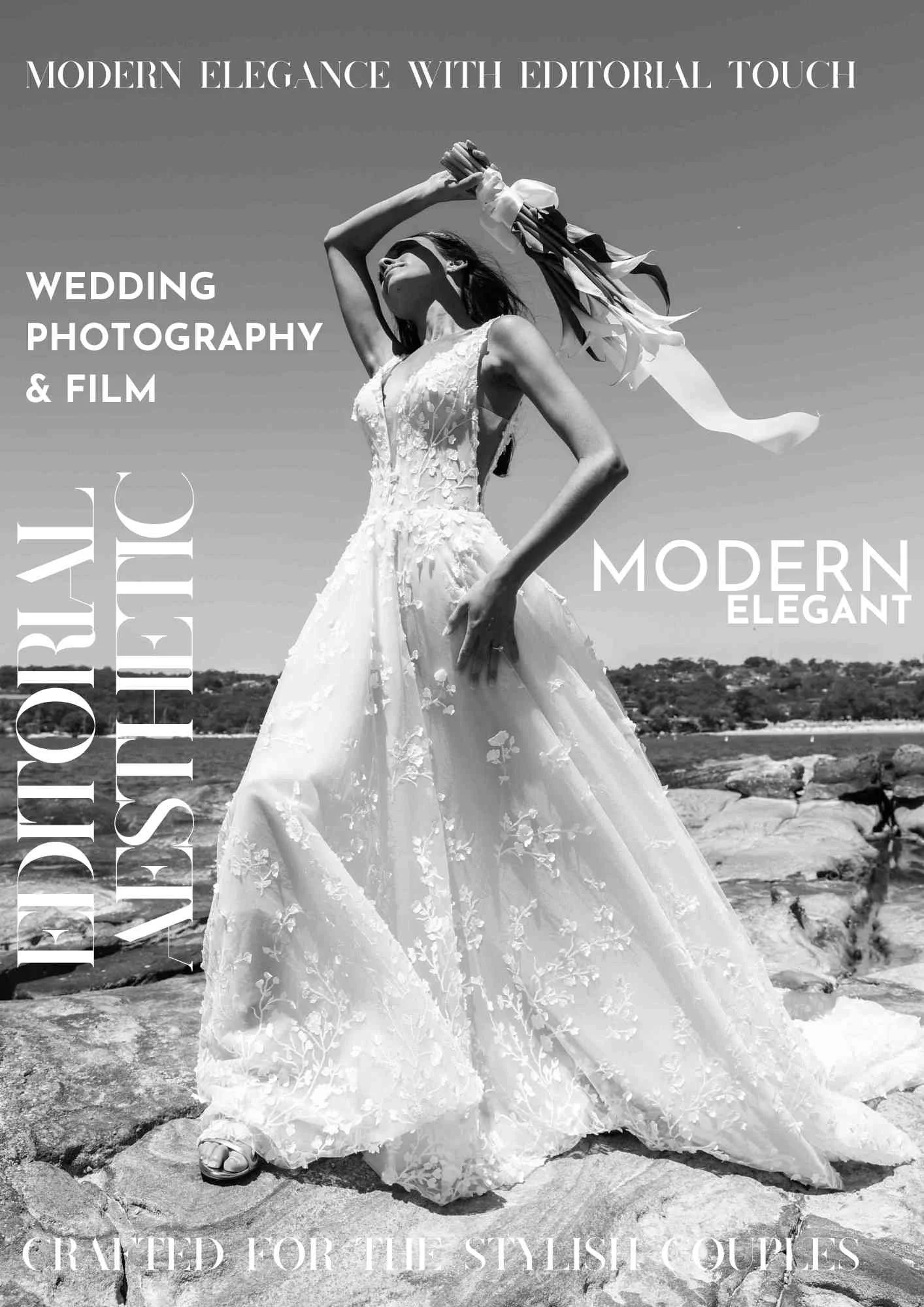 vogue style editorial bride on the cover magazine