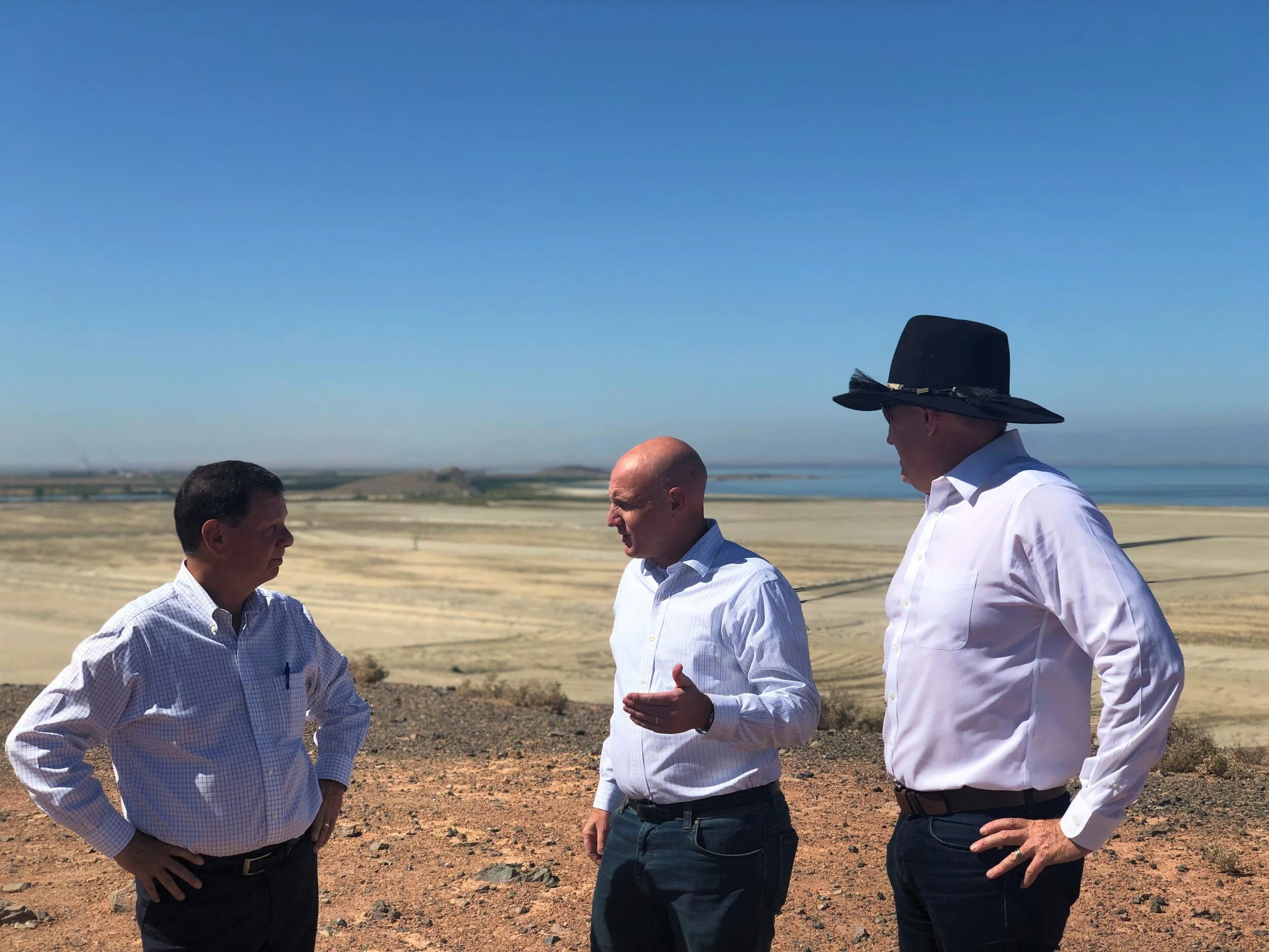 CEO, Rod Colwell (right) and COO, Jim Turner (left) onsite with A/S Simmons