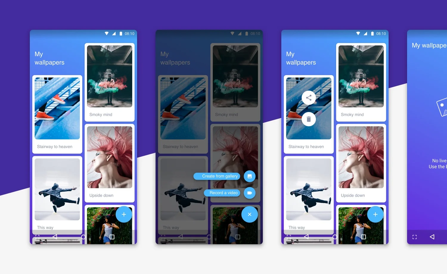 Home screen - states sample
