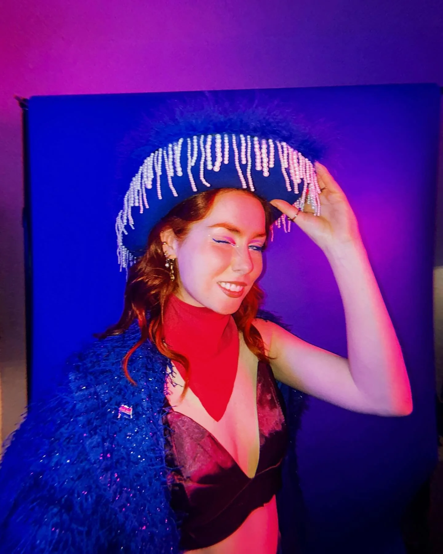 It&rsquo;s Bi Visibility Day! 💙💜🩷 so here I am being bi and visible 🤠

This fit was inspired by the bi+ flag colours and wore it to Pride earlier this year but didn&rsquo;t get any photos so you better believe I&rsquo;m making up for that now 😤
