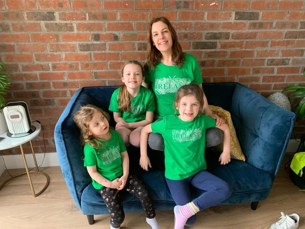 Lisa and girls iin irish tees.jpeg