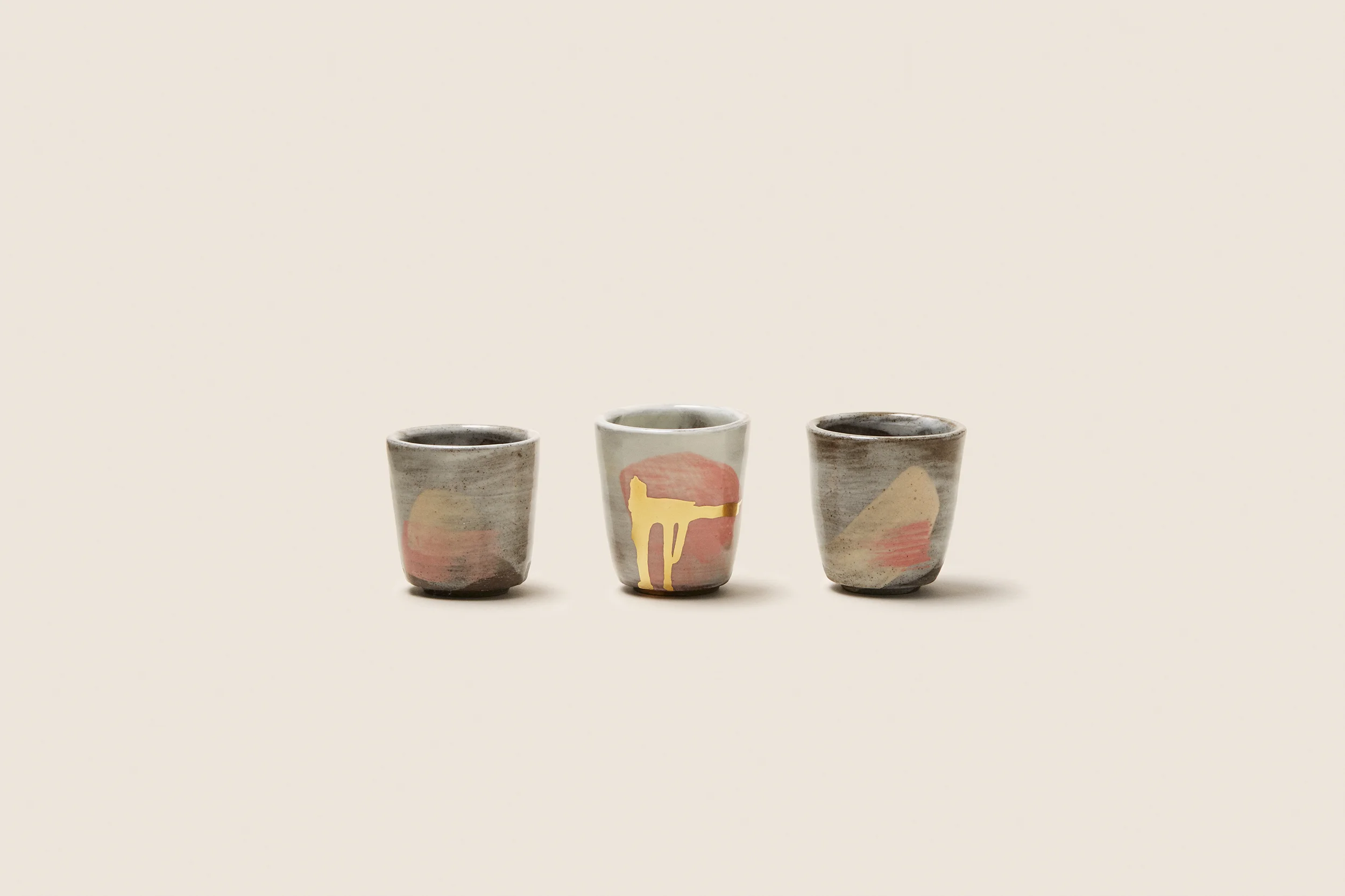 Juego de tazas Golden Blush.