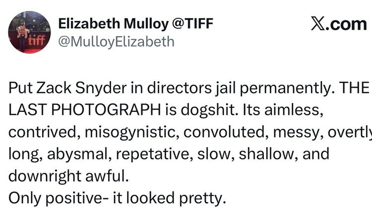 Zack Snyder's ‘The Last Photograph’ Is Getting Destroyed at TIFF ...