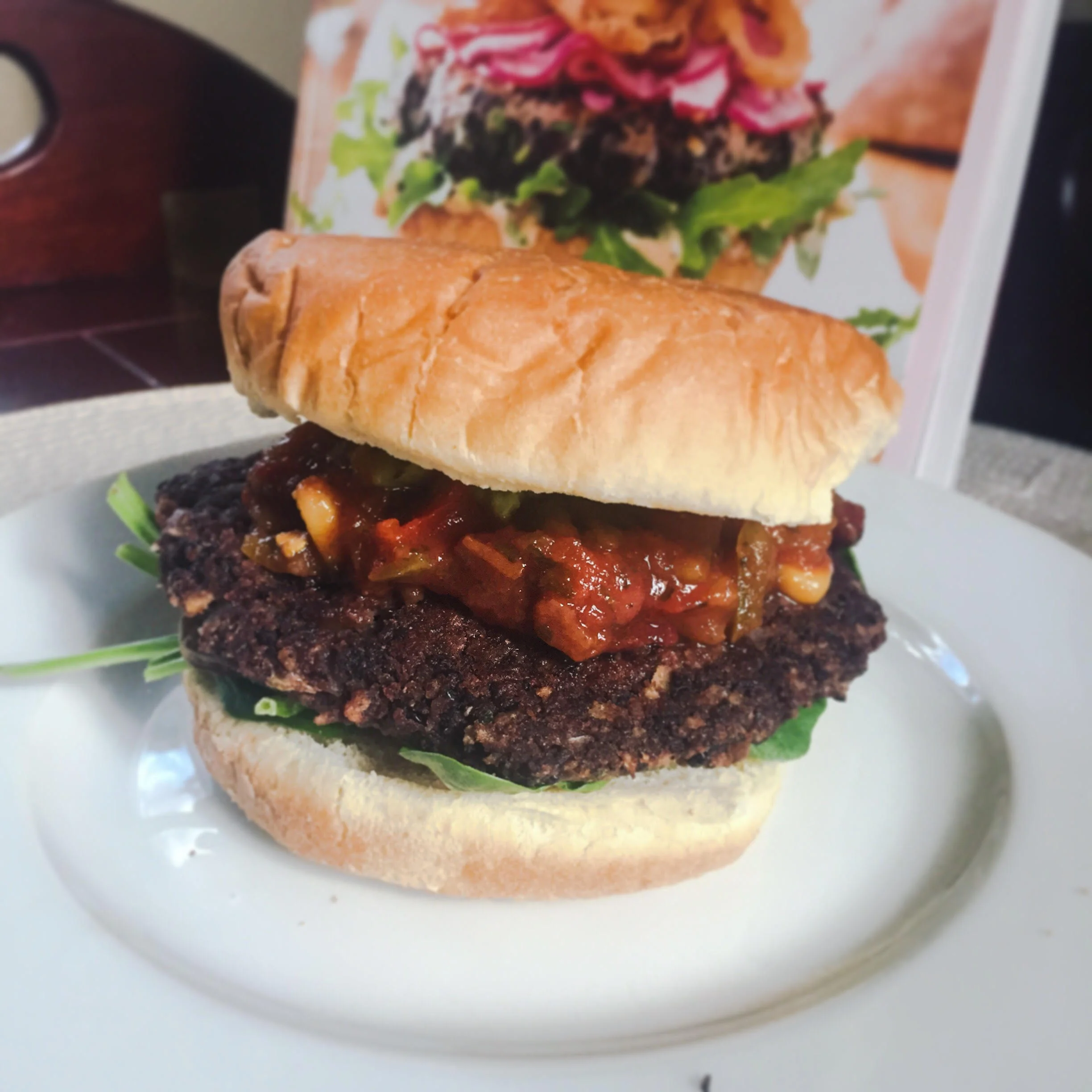 Day 9: Black Bean Burger from Vegan for Everybody