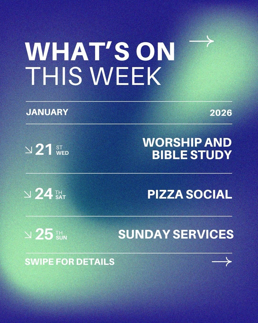 Here&rsquo;s what&rsquo;s happening this week!

Make sure you join us on Wednesday as we begin looking at the prayer practice!