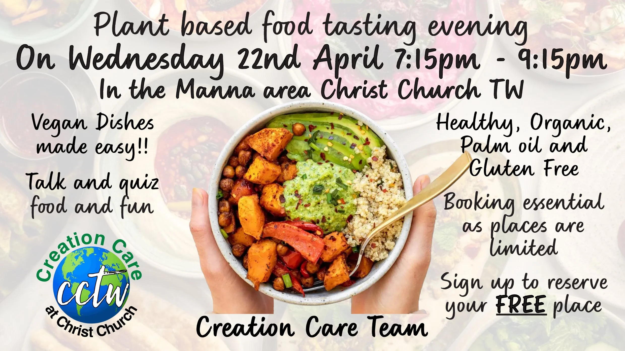 Creation Care Plant Based Food Tasting Evening 