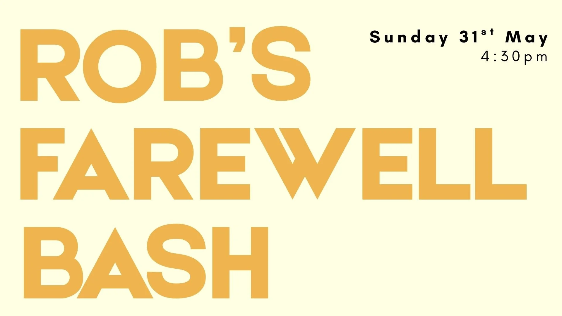 Rob Byrne's Farewell Bash