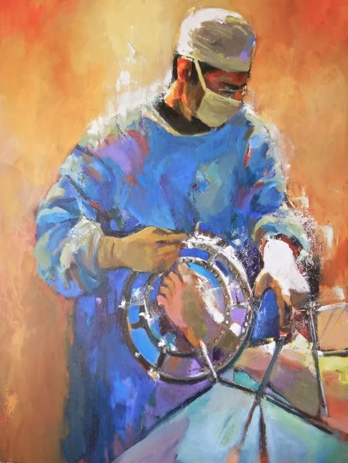 Foot Surgery, oil on canvas, 36"x48" 2011 