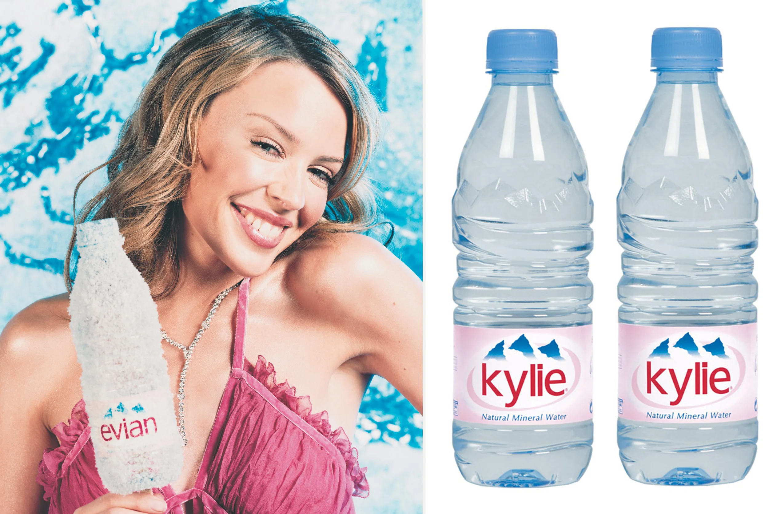 EVIAN / Working alongside Kylie Minogue. Persuading Evian to change their logo for the first time in the brand’s history. Devising and producing a mammoth sampling project alongside her UK tour, gifting the limited edition bottles to fans.