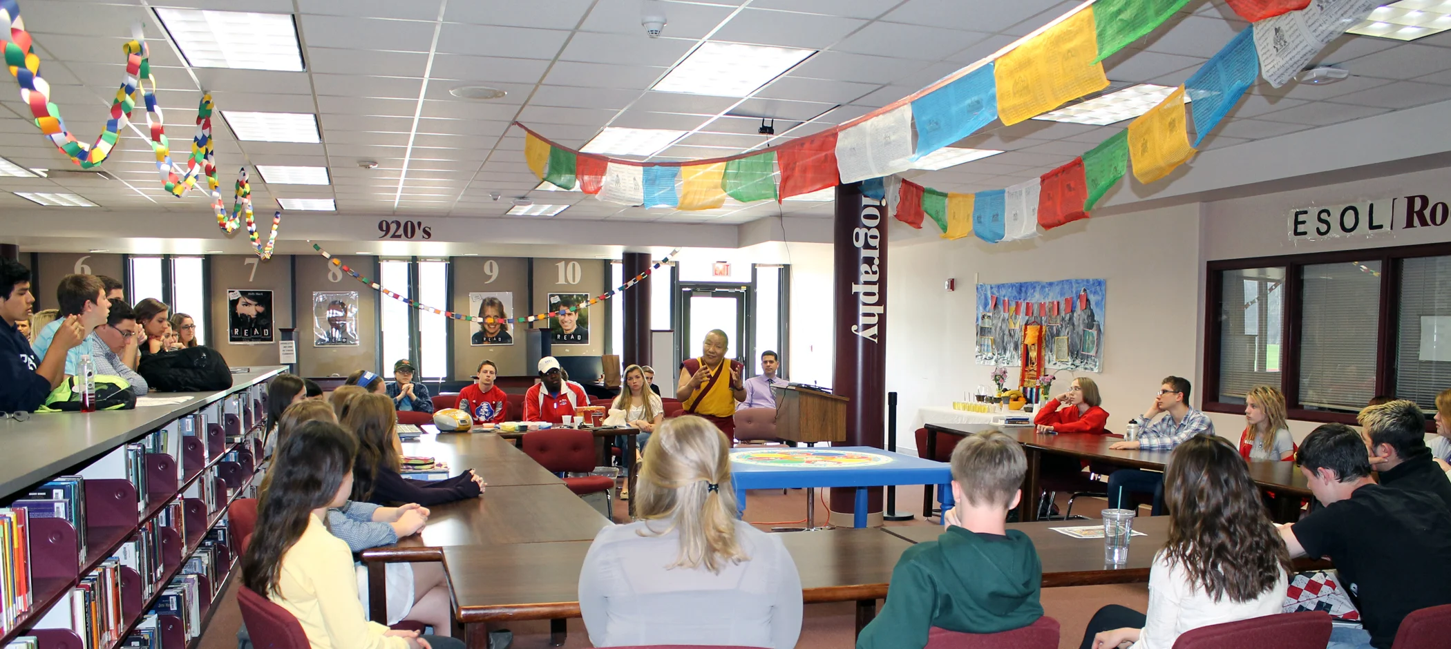 Tibetan Buddhist Monk visits Fairport High School.JPG