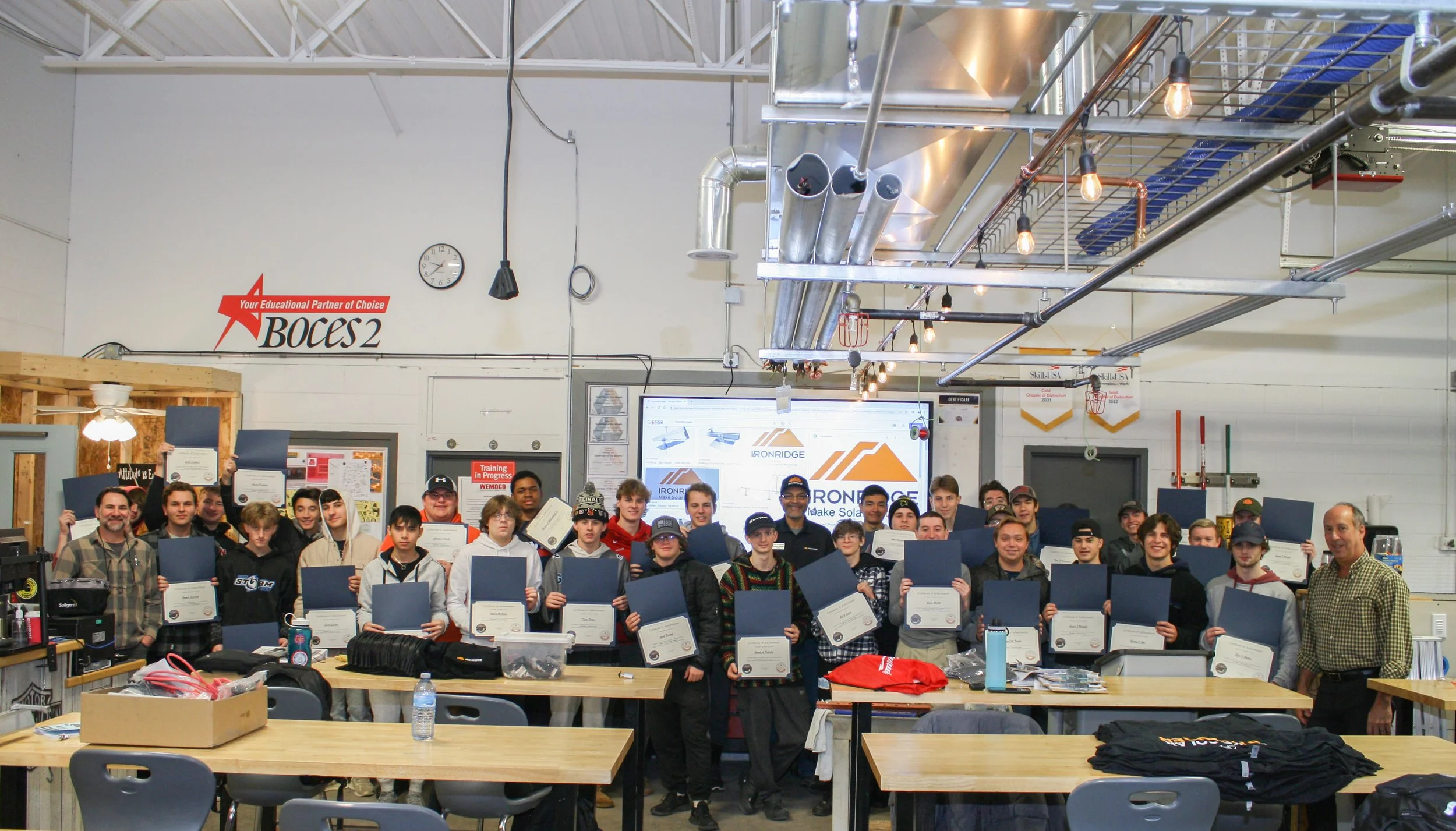 CTE Electrical Students First in the Nation to Earn Solar Module Certification 