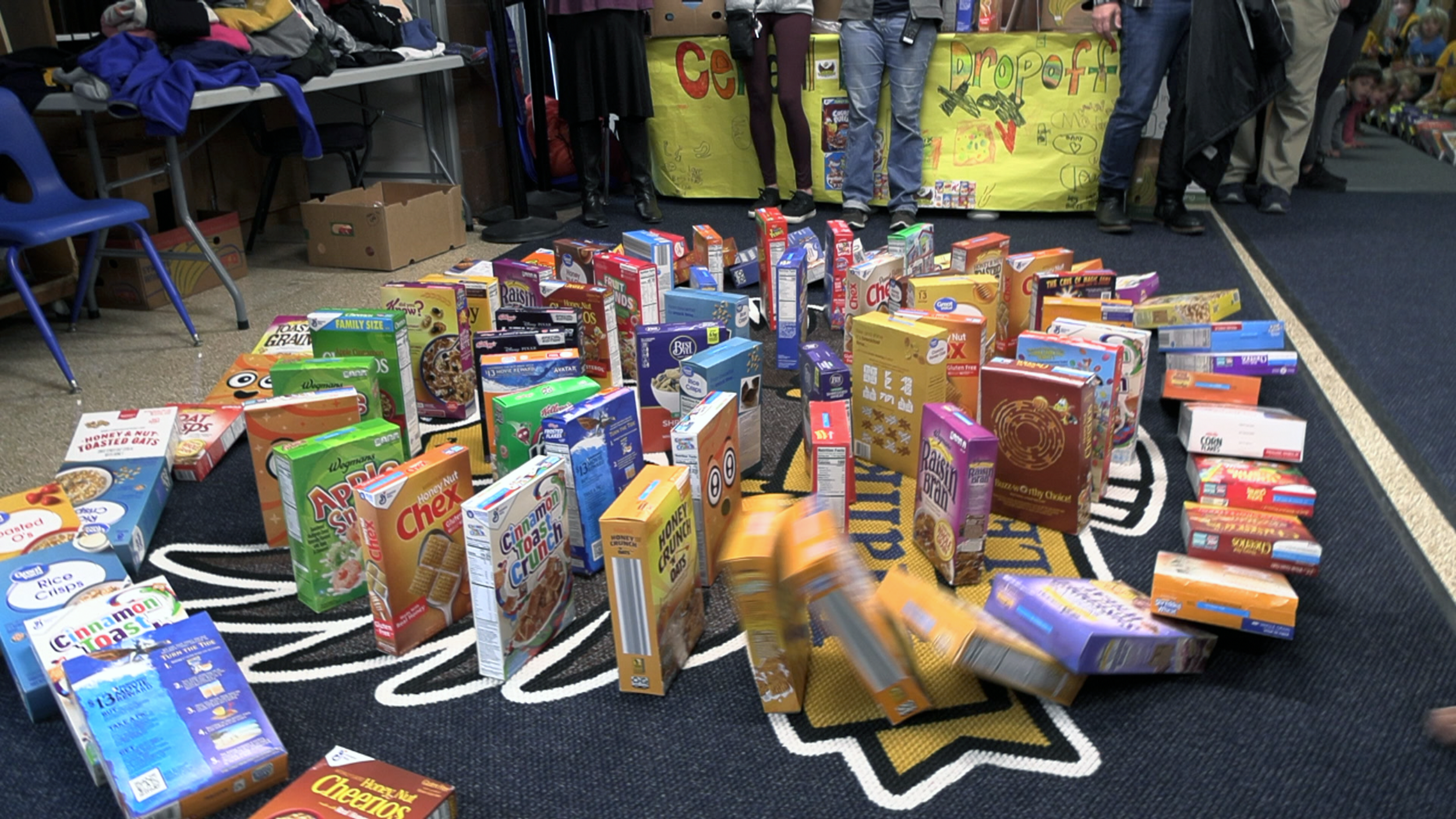 Cereal Drive Creates Domino Effect