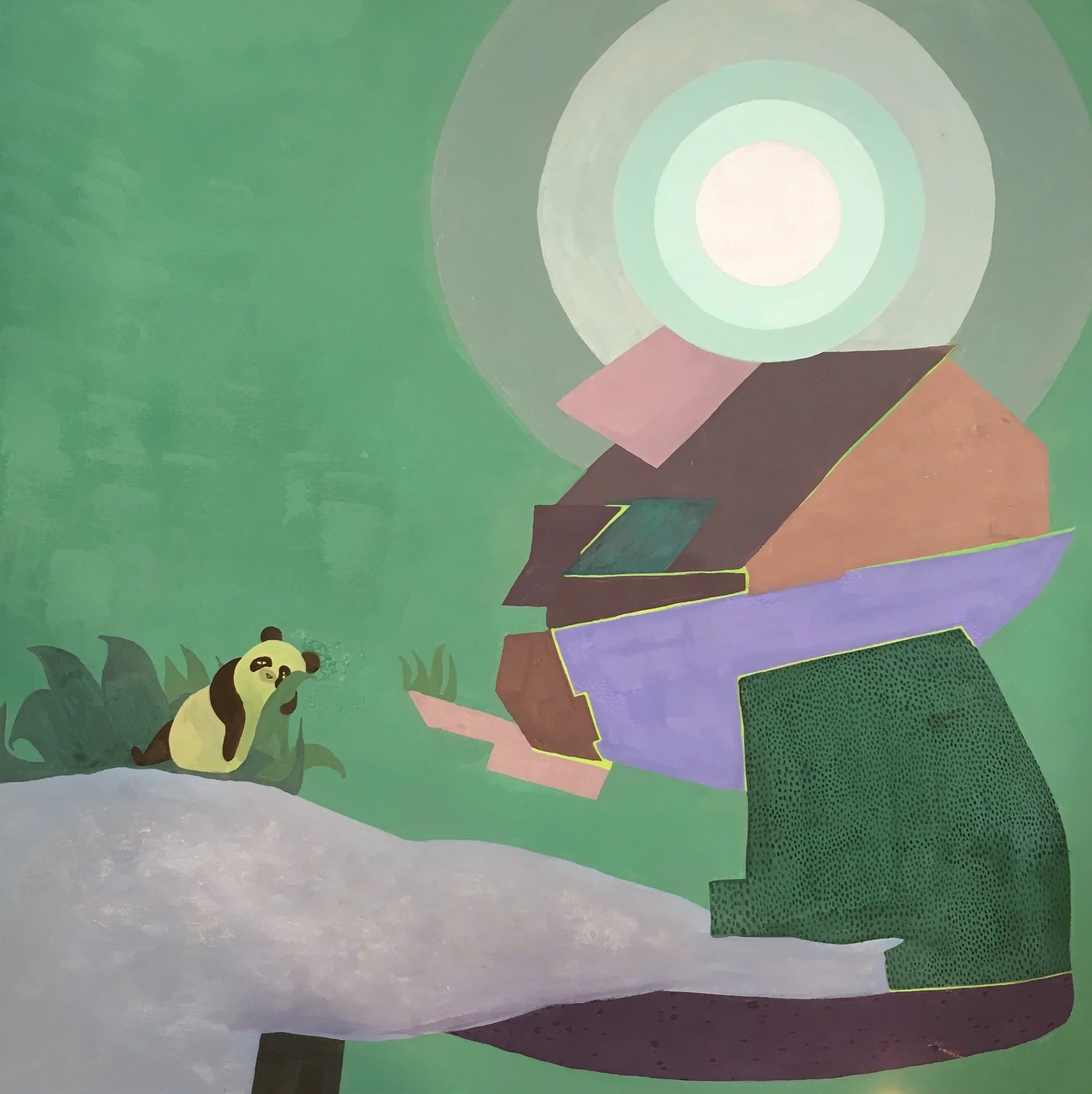 Siesta Time I acryla gouache on paper I 20" x 20"