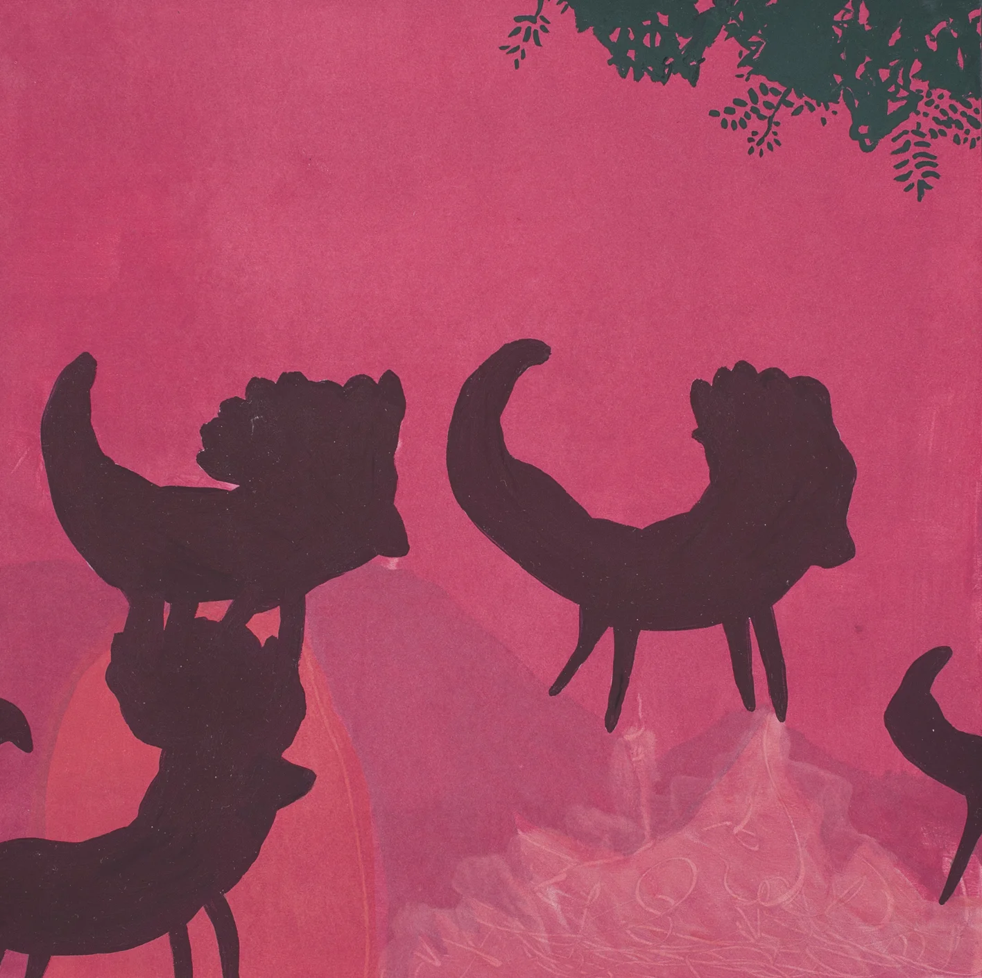 Las Cucharachas I acryla gouache on panel I 10" x 10"