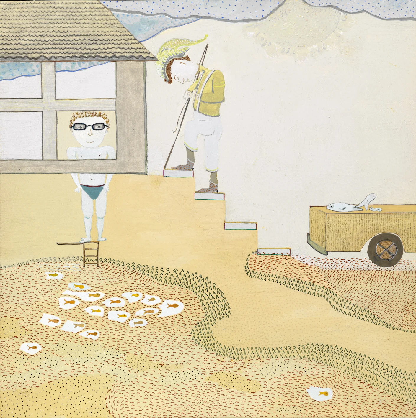 shoreline I gouache on paper I 10" x 10"