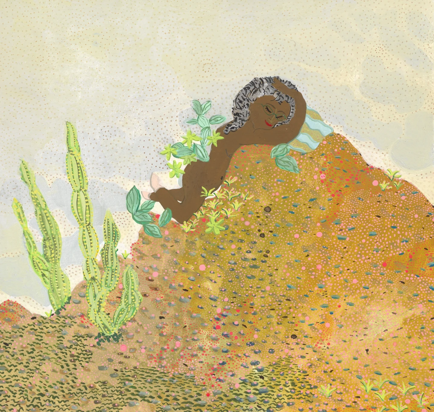 la montaña I gouache on paper I 10" x 10"