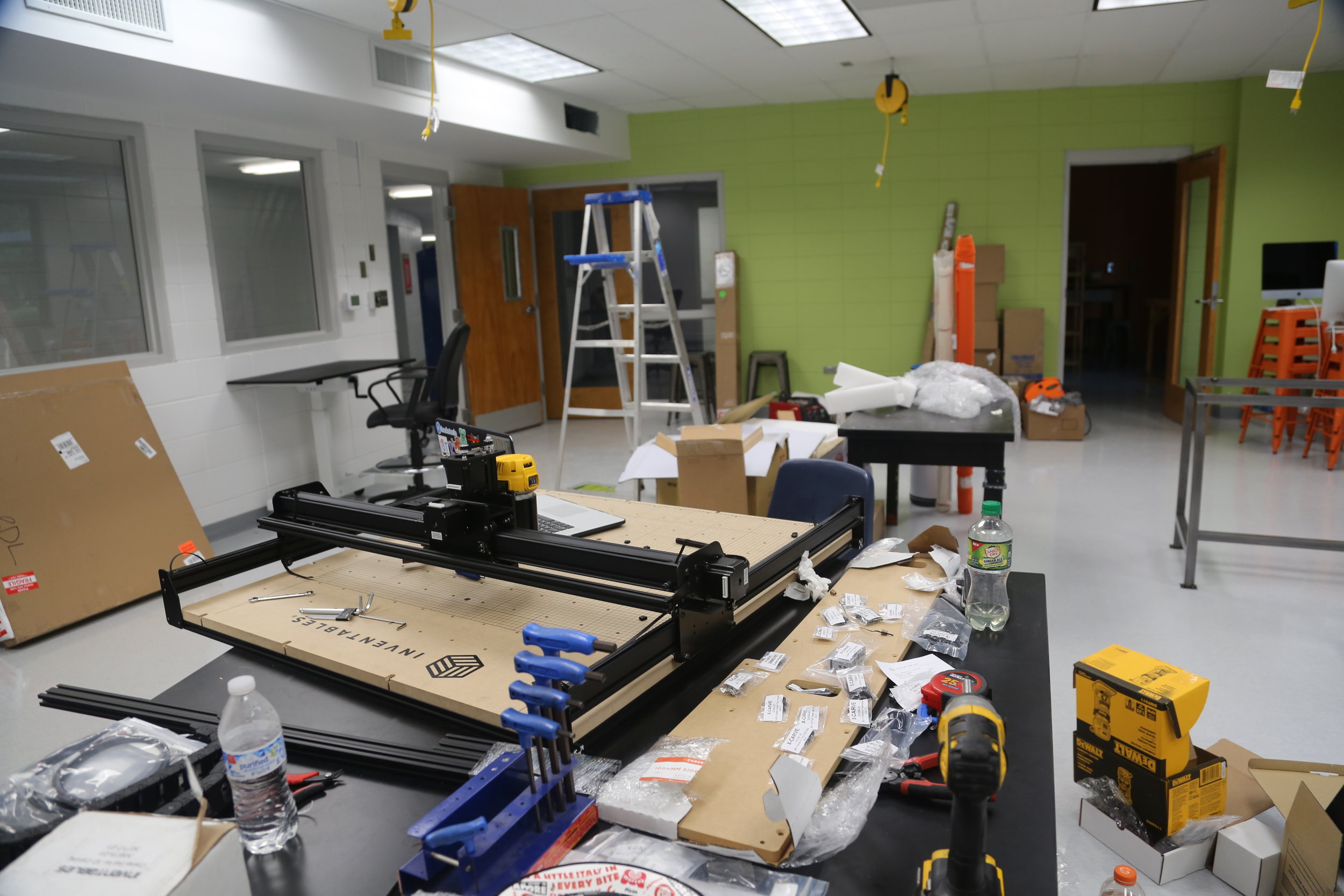 X-Carve and maker space assembly in-progress