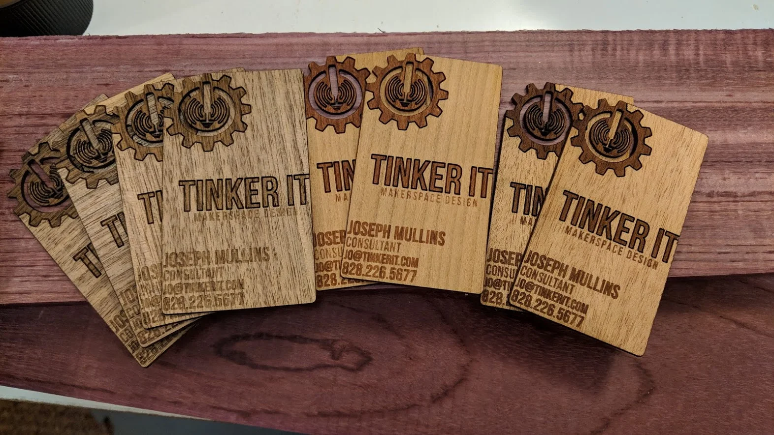 Hardwood business cards