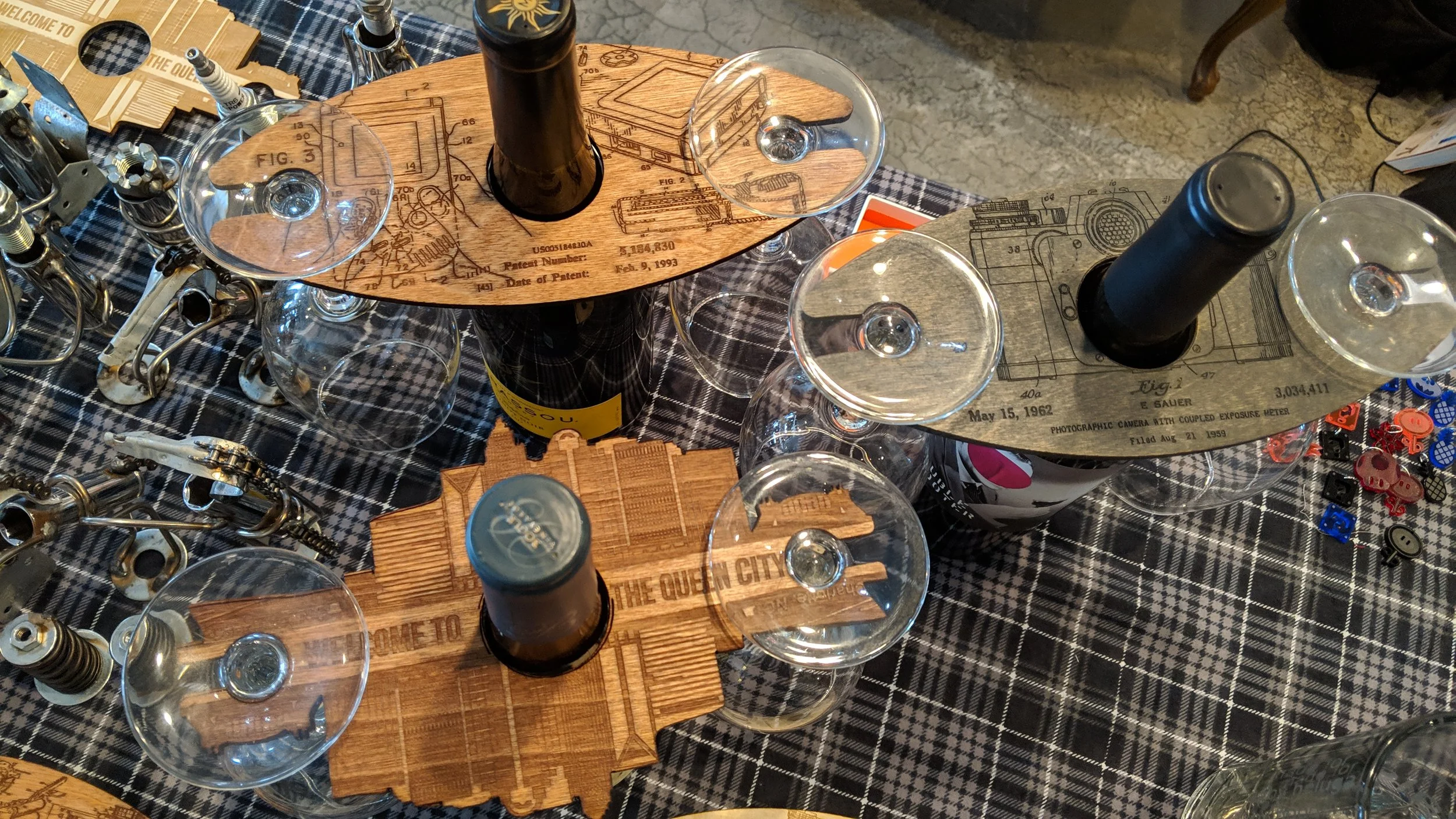 Pre-Produced Wine Glass Holder