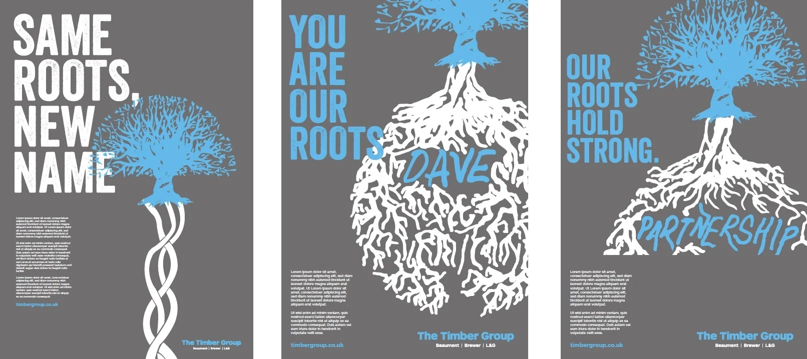 External print ad, Internal personalised direct mail, Internal values poster