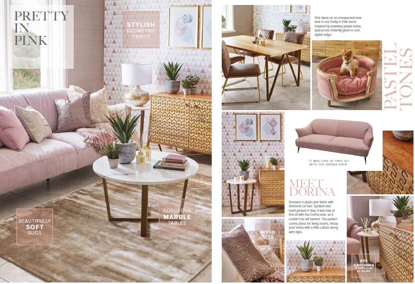 Pretty in Pink trend double spread