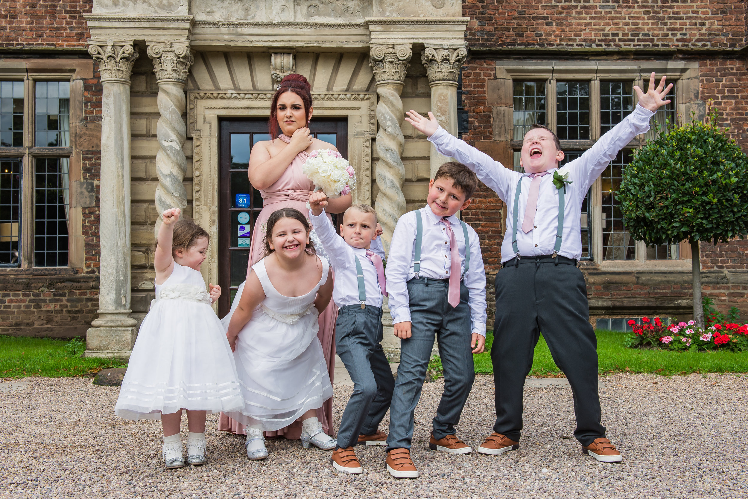castle Bromwich hall hotel wedding photography fun kids photos