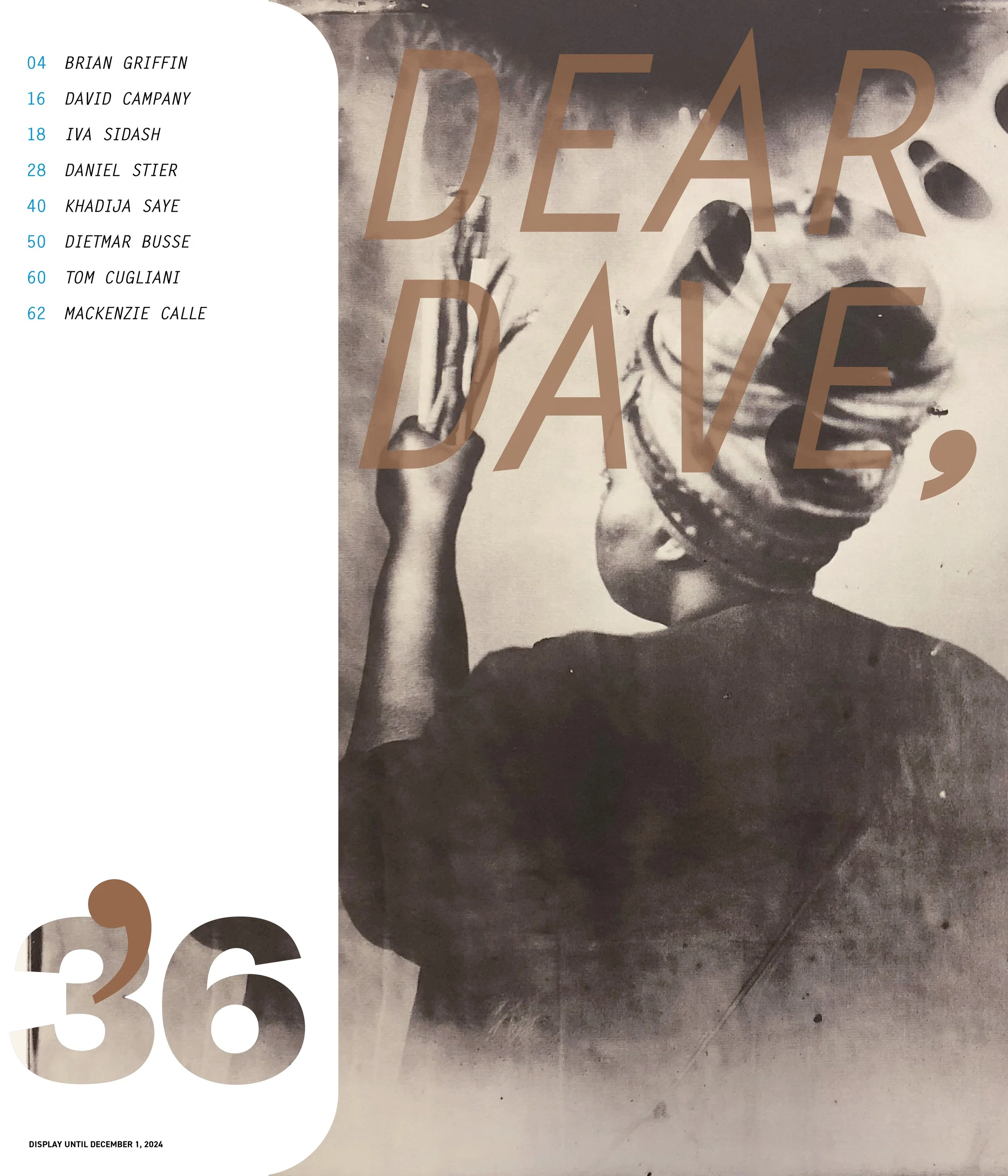 DEAR DAVE, 36 PRINT ISSUE