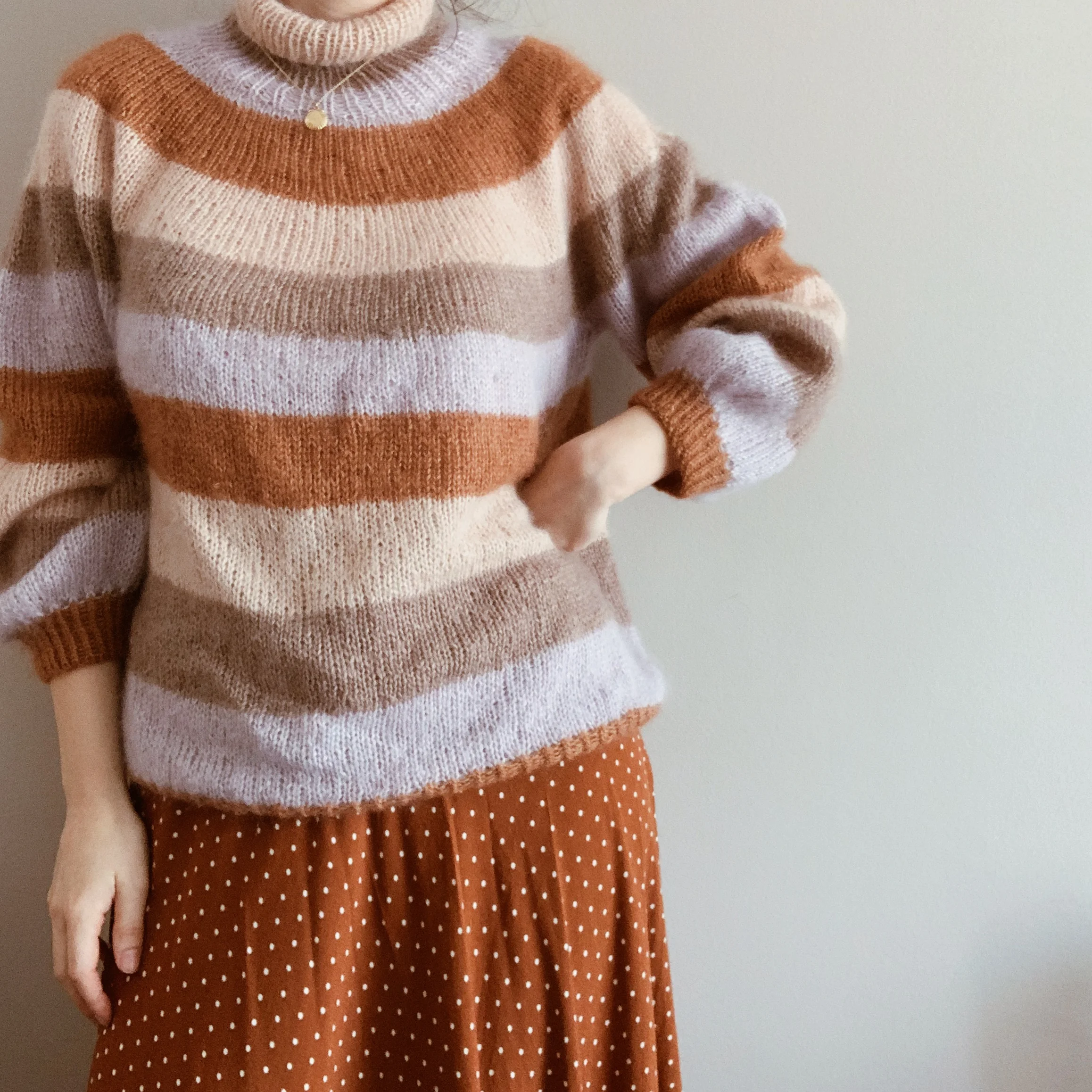 Puffy chunky sweater English PDF pattern — GREGORIA FIBERS