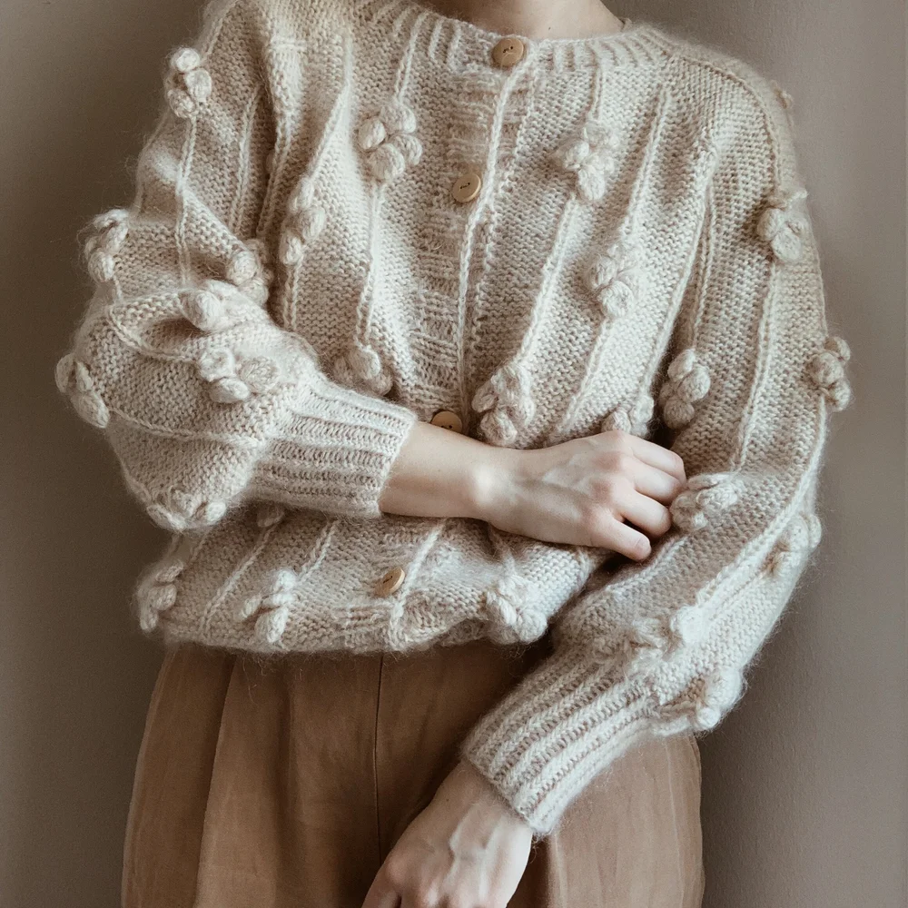 Bliss Cardigan patron PDF Español — GREGORIA FIBERS