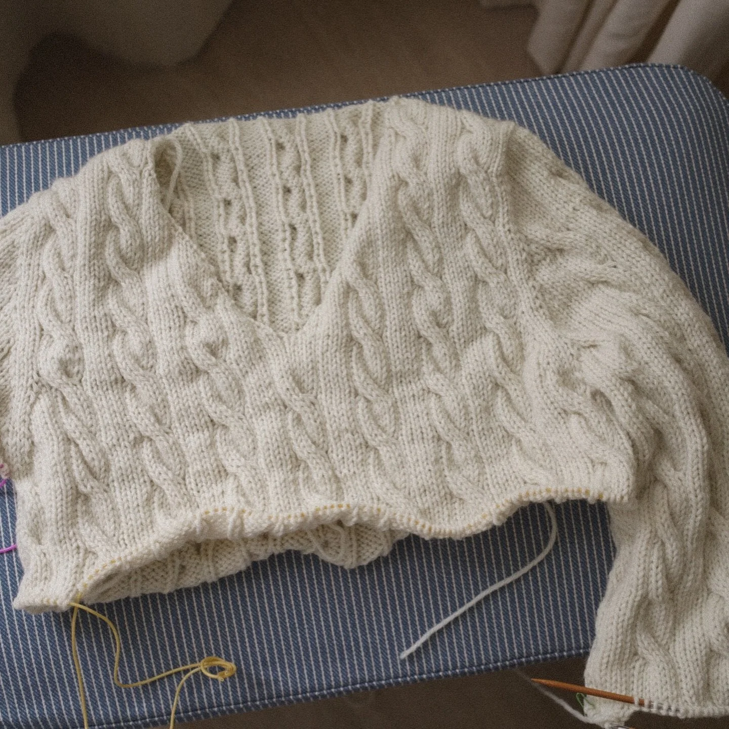 Countless hours, more unraveling than I care to admit, and starting over again and again but every bit of it has been worth it.

I can&rsquo;t wait to reveal the unique neckline detail I&rsquo;ve designed for this piece!

#gregoriafibers #octaviaswea
