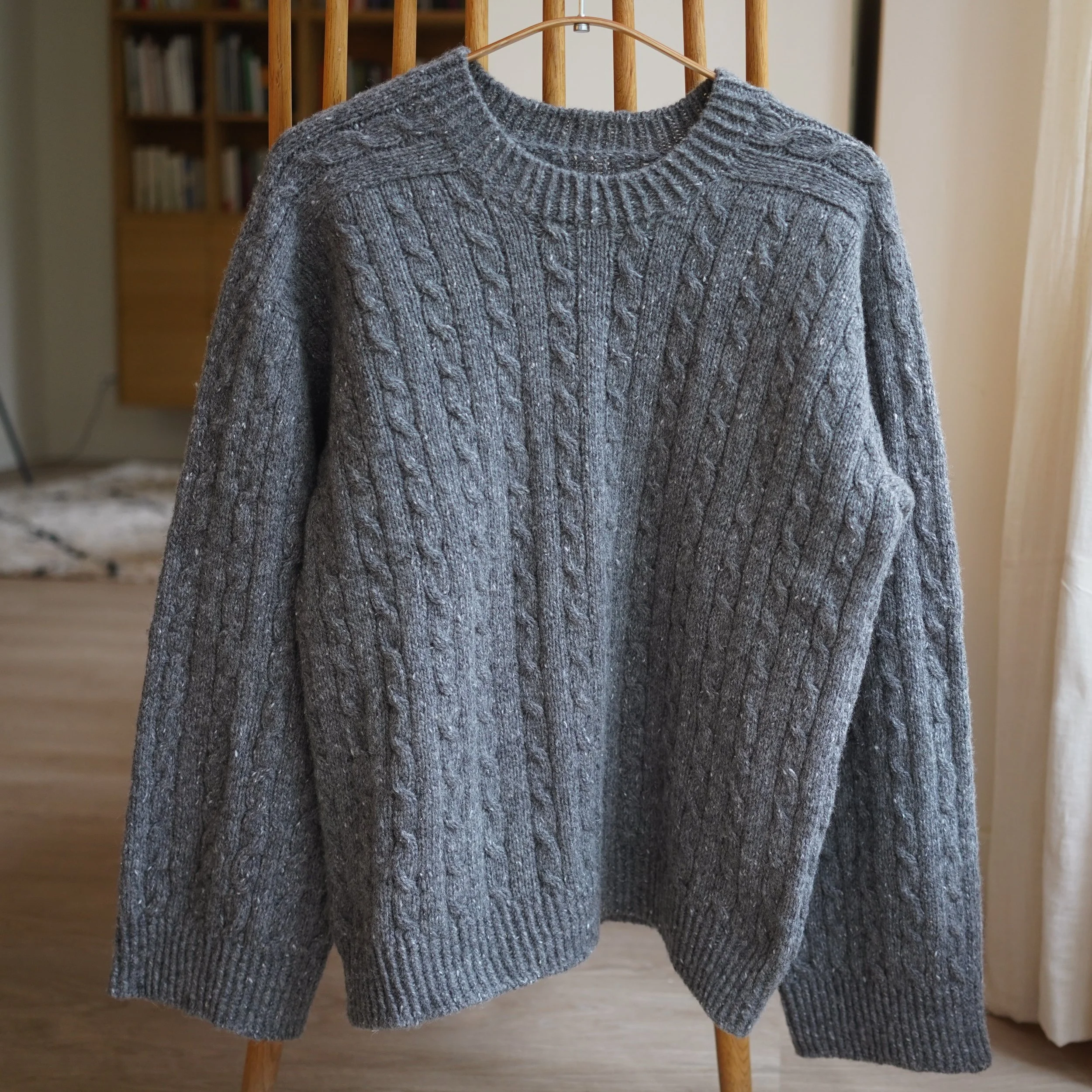 The Pamina Sweater is almost here, I hope you can feel my excitement! 
The pattern will be available this Sunday, knitted in gorgeous Loch Lomond by @bcgarn 
#paminasweater #gregoriafibers #knittingpattern
