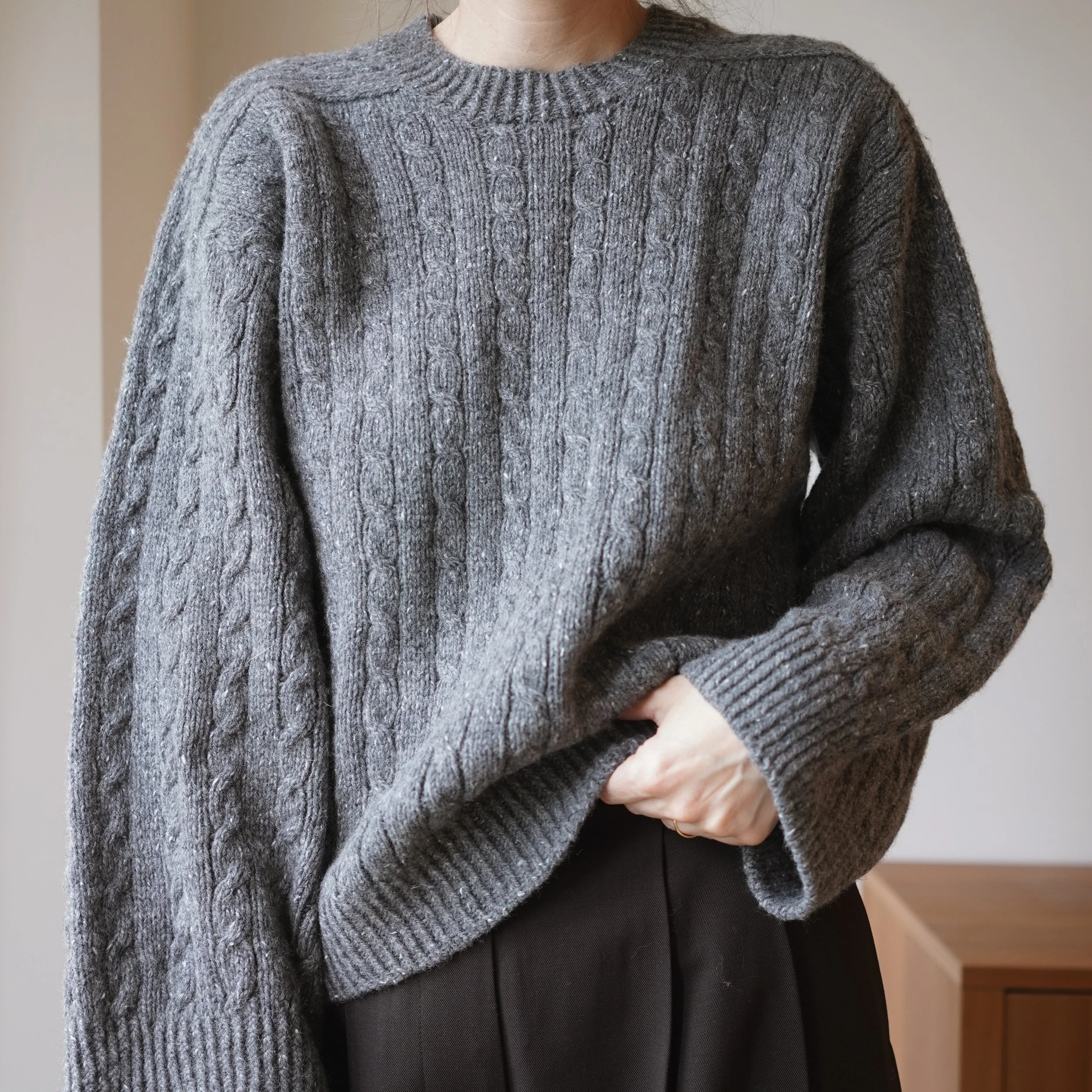 I am beyond happy to announce that the Pamina Sweater is officially released. Thank you to everyone who waited so patiently.

The details behind the design :
&bull; Construction: Top-down with saddle shoulders and a classic crew neck
&bull; Texture: 