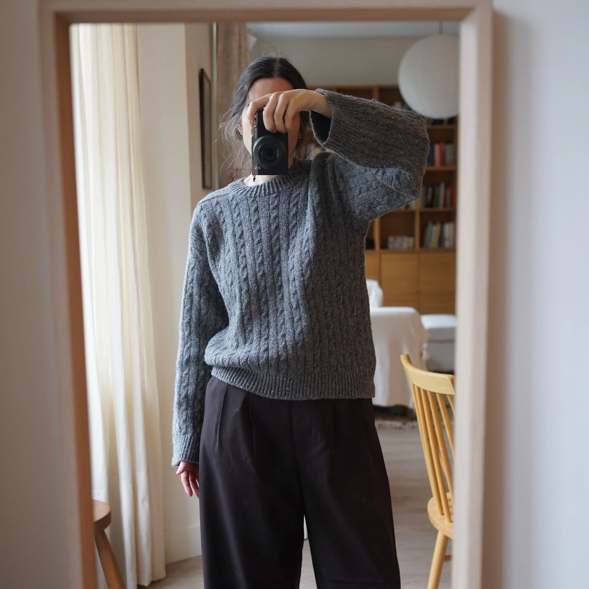 Living in the Pamina Sweater.
A huge thank you for the incredible support and excitement around the launch! Seeing your orders and kind words has been amazing.

The pattern is now available on gregoriafibers.com and on Ravelry (link in bio).

#pamina
