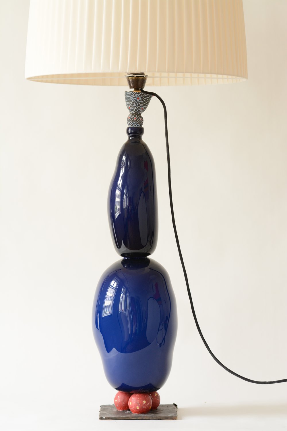   #9  2017  Murano glass opque, painted bronze, light bulb, electrified 89 cm (+ shade 123 cm) Private collection 