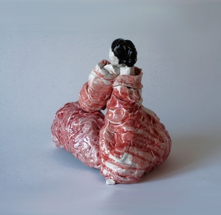  Red lady  2010 Ceramic, glazed 22 cm     