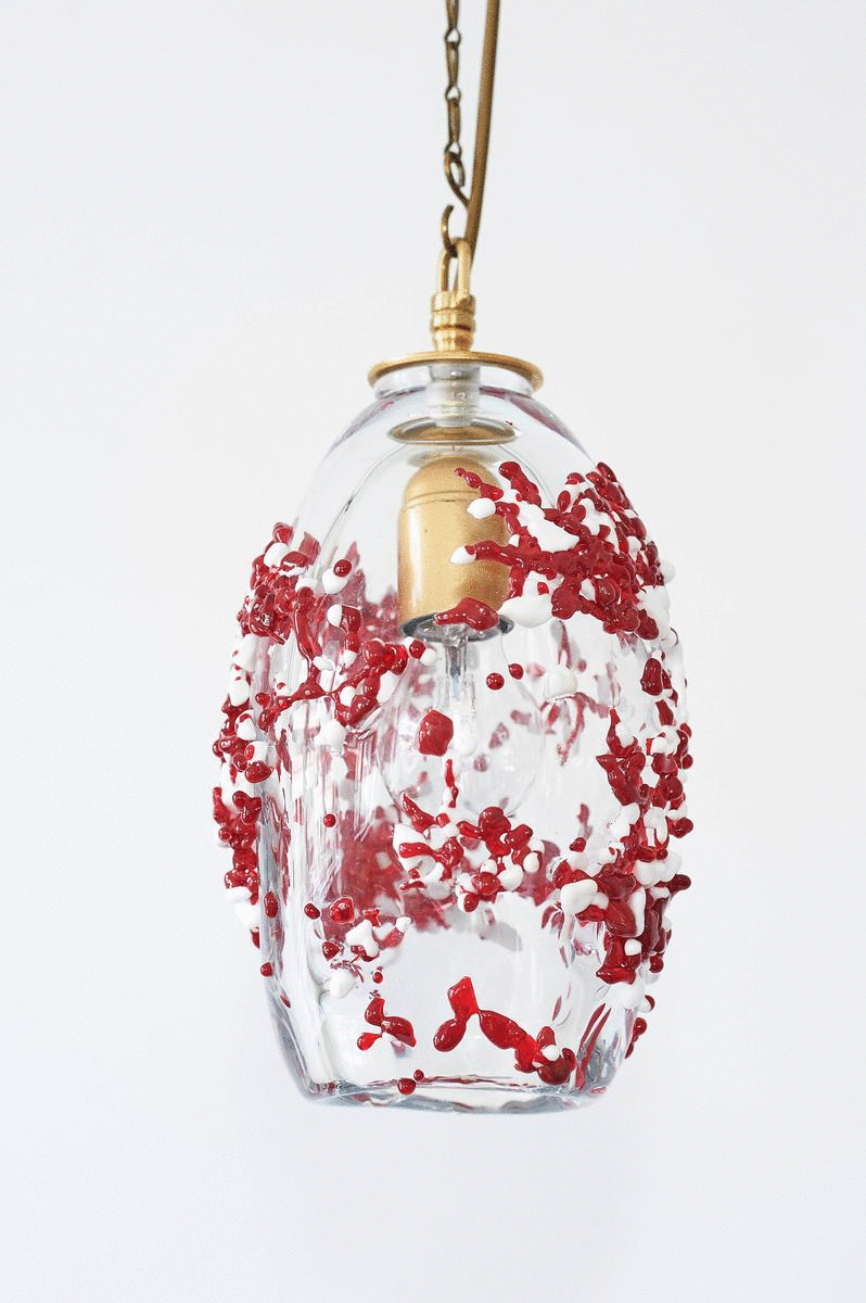   #110  2019 Murano glass, brass, electrified 30 cm 