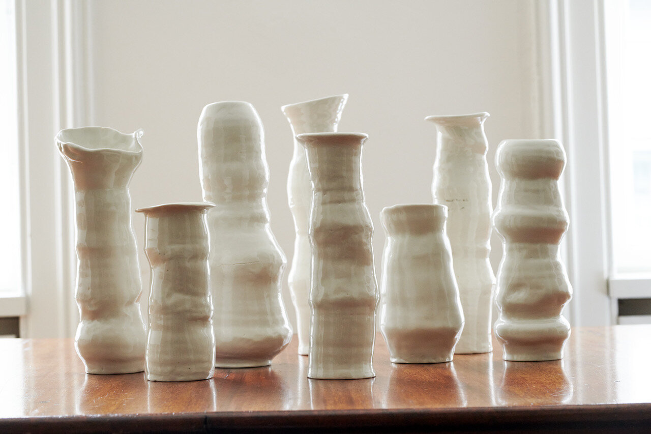   Gefäße  2021 Porcelain Series of eight  Size varies 