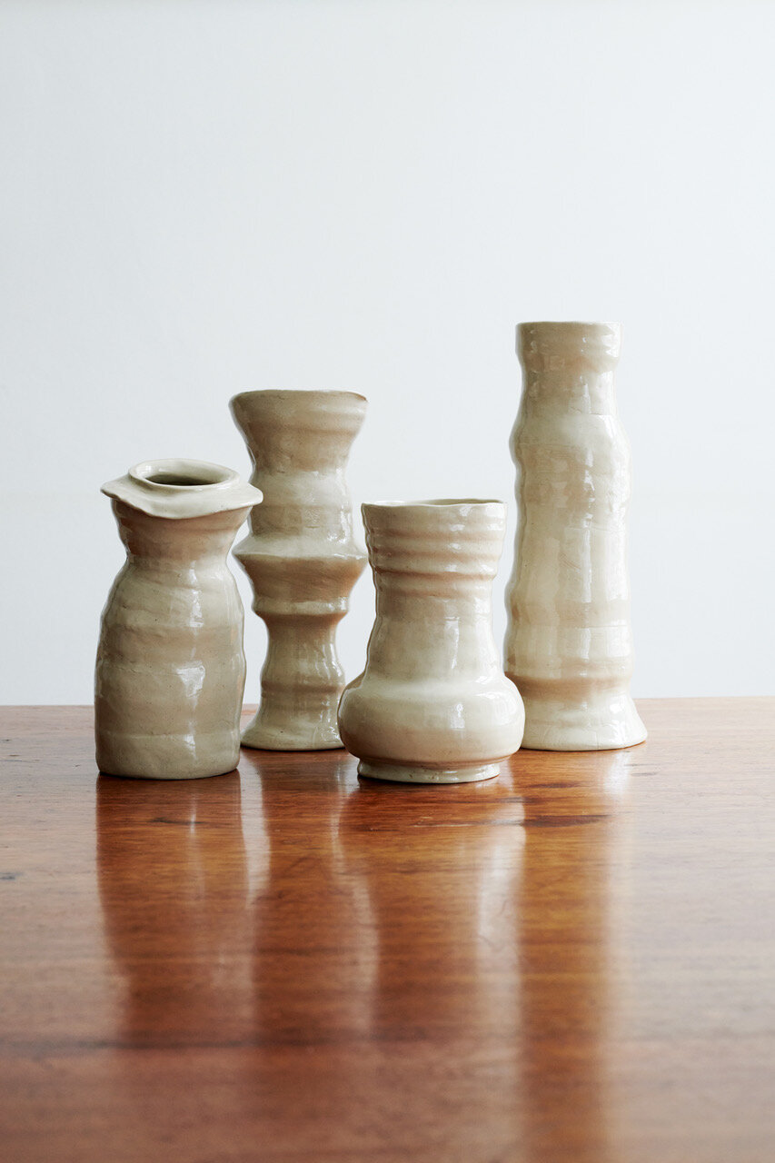   Gefäße  2021 Clay; glazed Series of four Size varies Private collection 