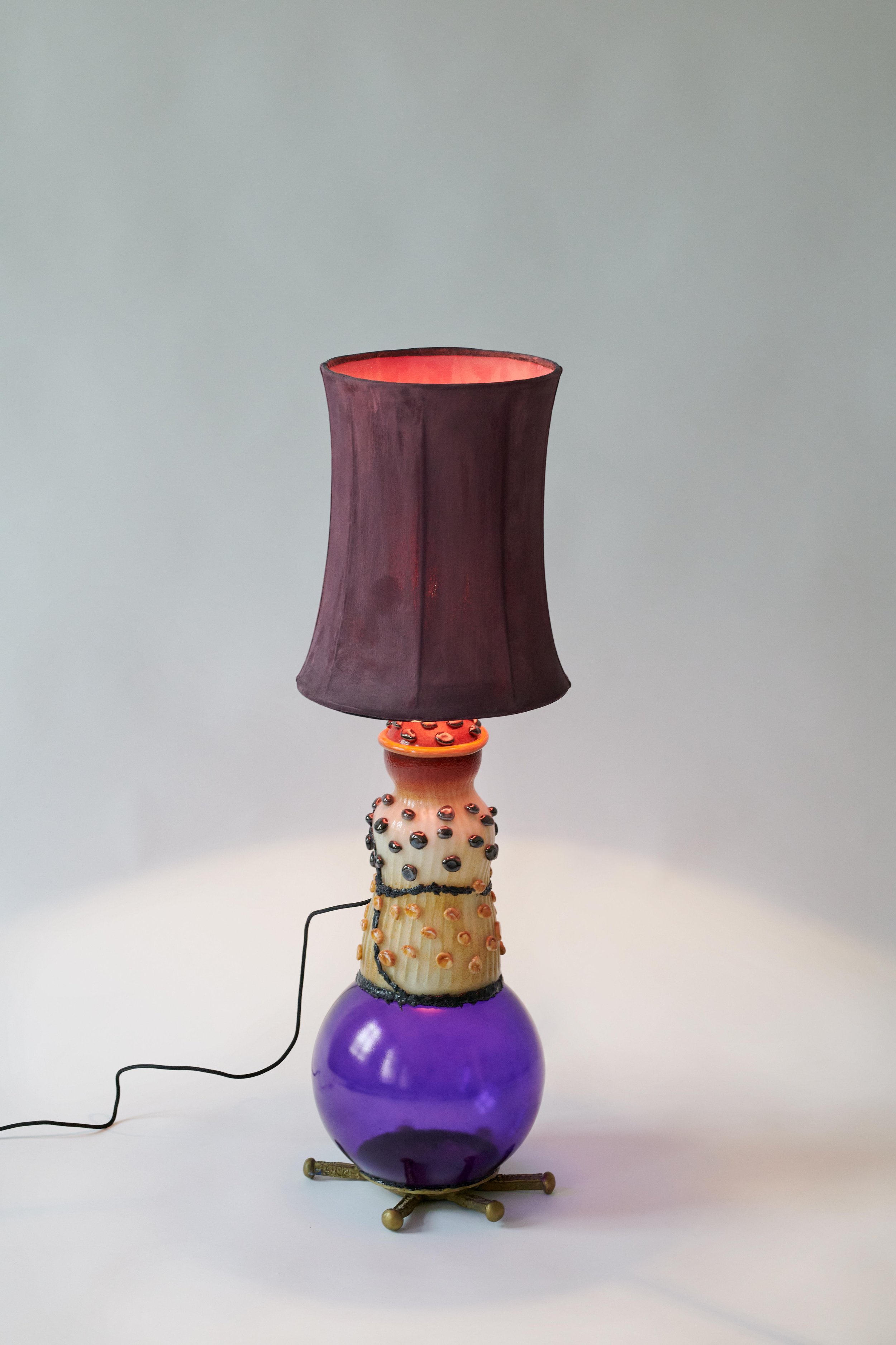   #23  2012 Glass opaque, glass, bronze, electrified 64 cm (+ lamp shade) 