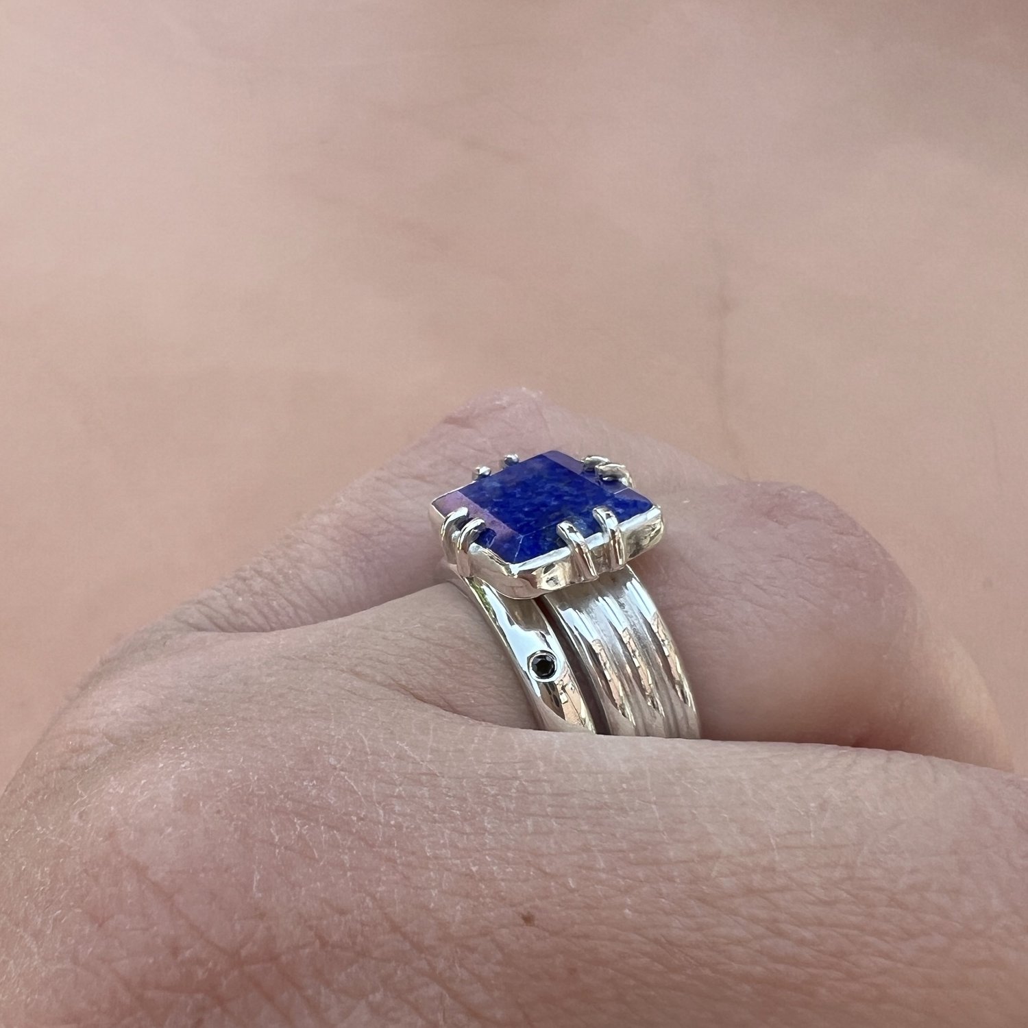 Lapis Lazuli and Sterling Silver Ring - size 7.5 — Niki Leist