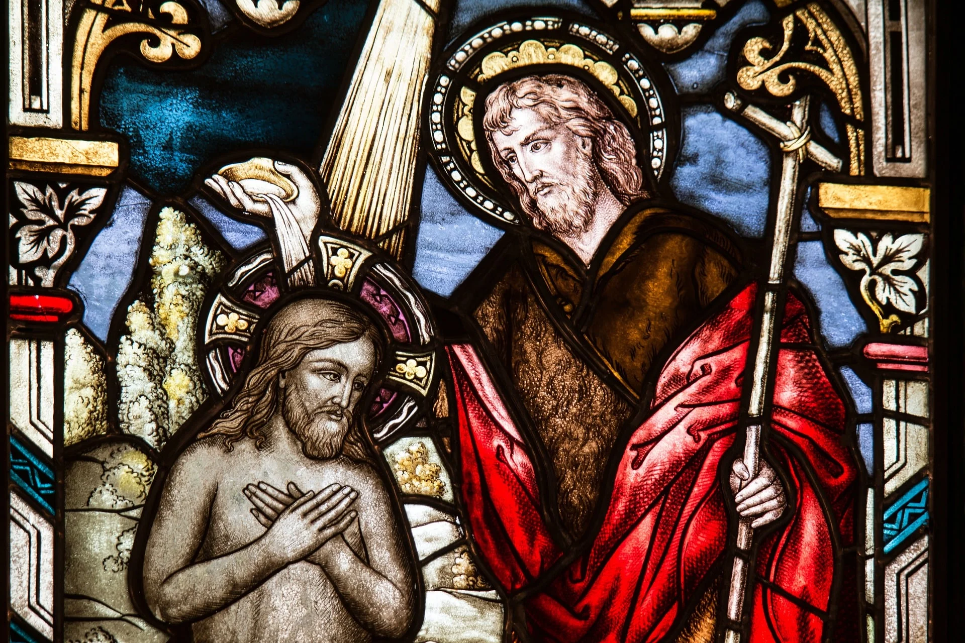 stained glass church-window-Jesus representation