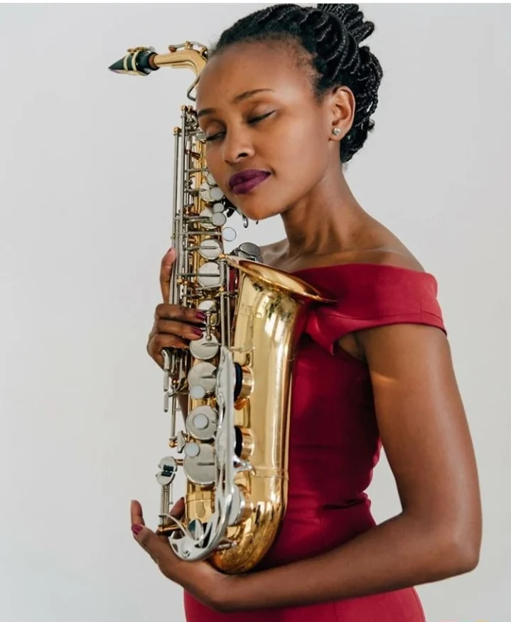 Stella Tushabe, Rwanda’s first Rwandan female Saxophone player.