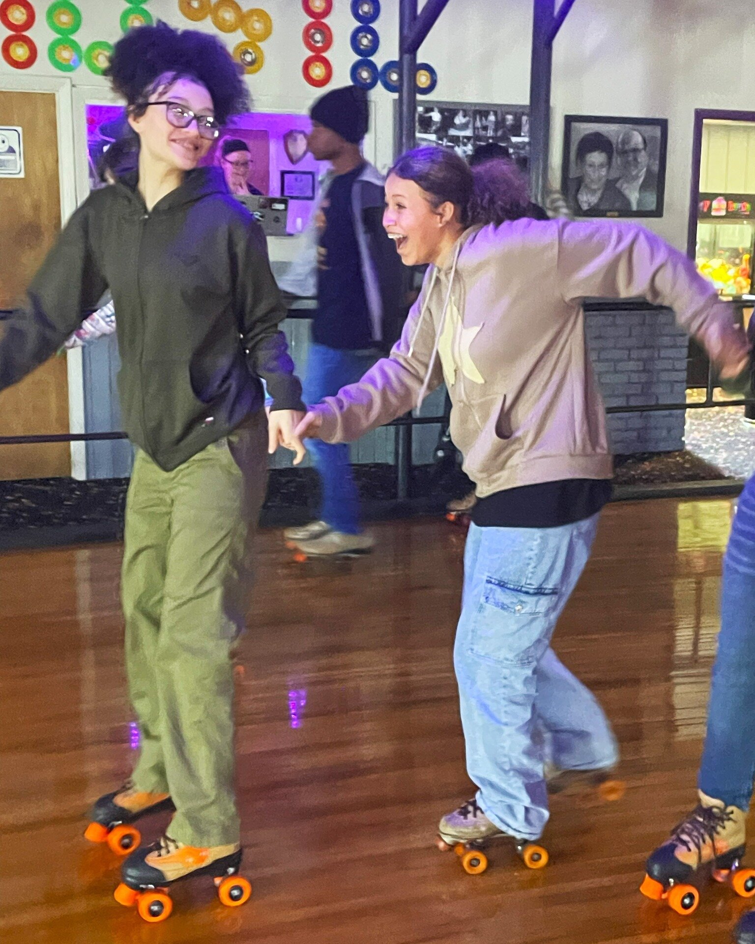 Roller skating, relationships, resiliency. 
🛼😄
On Saturday, we ended our roller skating adventure on a high note with one final outing at Jimmie's Rollerdrome. Jermaine, an eight-grader at Aiken, said he'll remember that he taught himself to skate 