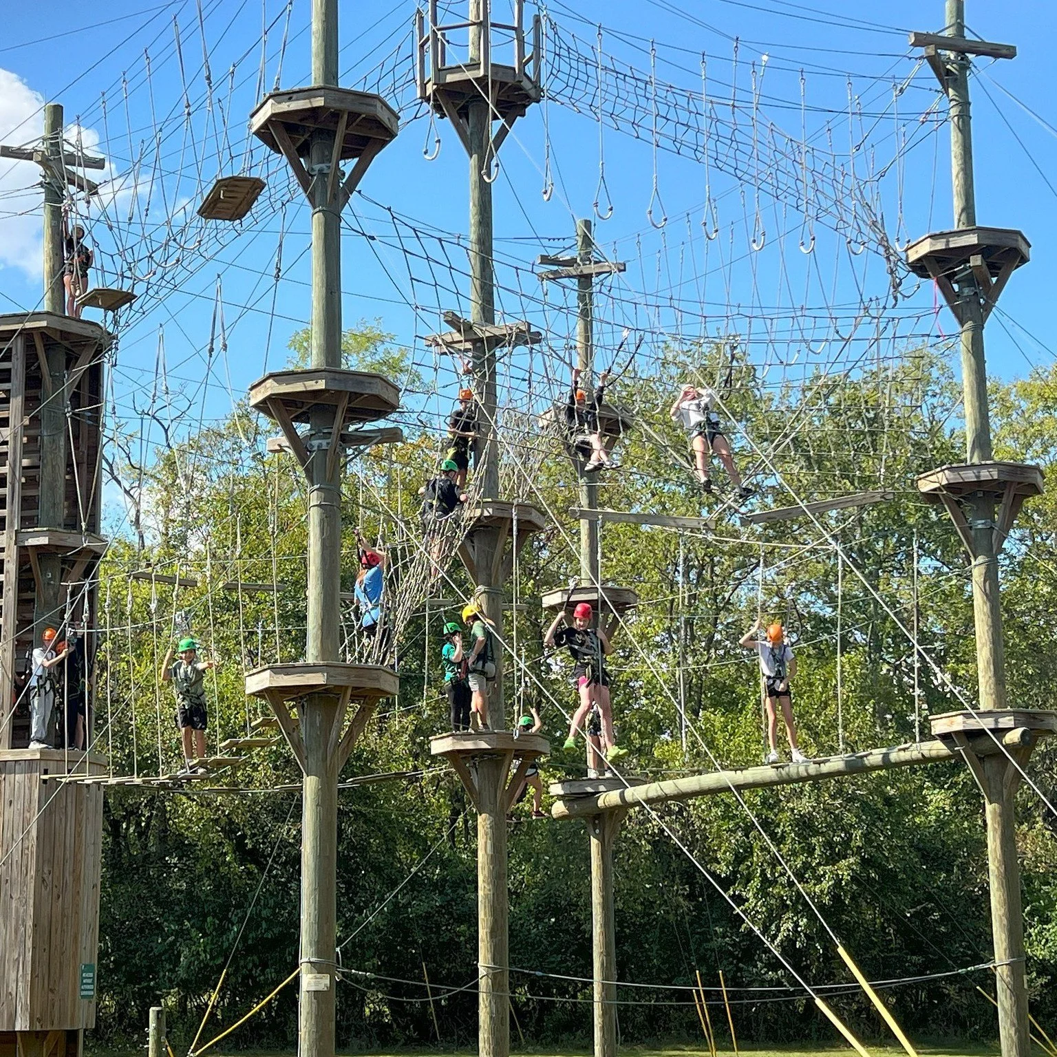 Happy and exhilarated. 
😄🏹
Our Explorers had a great time during our first October adventure at @ymcacampcampbellgard! A total of 64 students came out on Saturday and enjoyed high ropes, archery, arts and crafts, and field games. 

&quot;Every sing